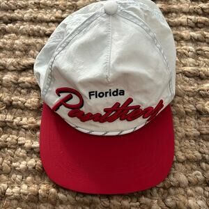 Florida Panthers ’47 Brand Script Snapback Hat – White/Red – OSFA